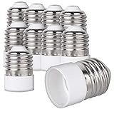 kwmobile 10x Lampensockel Adapter Konverter - E27 Fassung auf E14 Sockel Lampenadapter - Lampensockeladapter für LED Halogen Energiespar Lamp