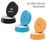 APS Pro 6X konische Polierschwämme Polierpads in 3 Härtegraden passend für Micropolierer Proxxon WPE, WPA, Rupes iBrid (6 Zoom Pads Ø50)