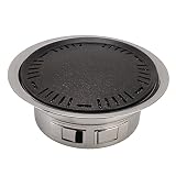 Atyhao Tragbarer Kugelgrill, Holzkohlegrill Im Freien, Porzellanbeschichteter Deckel und Feuerschale, Verchromte Roste, Kompakter Grillkocher für Camping, Garten, Terrasse, Picknick