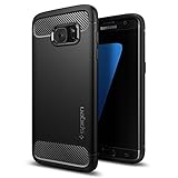 Spigen Rugged Armor Hülle Kompatibel mit Samsung Galaxy S7 Edge -Schw