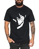 Tee Kiki Ruffy Face Zorro One Manga Herren Ruffy T-Shirt Anime Piece, S, Schw