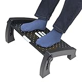 SurmountWay Fußstütze 6 Höhenverstellbar & Winkel Einstellbar, Ergonomische Fußhocker rutschfeste Fußablage mit Massage-Funktion, lindern Bein-, Knie- und Rückenschmerzen, für Zuhause, Bü