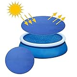 Tomatoa Pool Solarabdeckplane, 2021 Blaue Solarfolie Poolheizung Solarplane, Rund Solarplane Poolheizung Für Aufblasbar Family