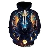 ileibmaoz Sweatshirt Pullover Mode Herren Hoodies 3D Wolf Printed Loose Fit Sweatshirt Für Männer Streetwear Hoody Lustiger Hoodie 190Cm100Kgsize5Xl Hs0135-3