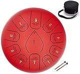 Stahlzungentrommel, Tanktrommel Stahlzunge-Trommel - 11 Töne 15 Zoll - Stahlzunge-Trommel mit musikalischer Mallet und Reisetasche Percussion Instrument - Handbaumtrommel Für Dekompression, Musik