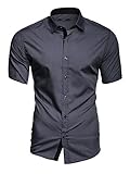 Kayhan Herren Kurzarm Hemd Florida Grey L