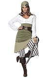 Smiffys Adult Women's Shipmate Sweetie Costume, Top, Skirt, Leggings, Bandana, Belt and Bootcuffs, Pirate, Serious Fun M