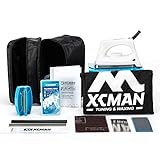 XCMAN Komplettes Ski- und Snowboard-Set mit Wachsbügeleisen, Ski-Wachs, Kanten-Tuner, PTEX für Tuning, Reparatur und W