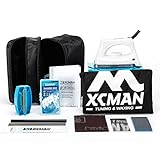 XCMAN Komplettes Ski- und Snowboard-Set mit Wachsbügeleisen, Ski-Wachs, Kanten-Tuner, PTEX für Tuning, Reparatur und W