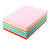 TOKERD 100 Blätter Buntpapier A4 Kopierpapier 160g /m²Bastelpapier Bunt Druckerpapier mit 10 Farben, A4 Groß Origami-papier Farbige Papiere Tonkarton zum Basteln Dek