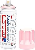 edding 5200 Permanent Spray - pastellrosa matt - 200 ml - Acryllack zum Lackieren und Dekorieren von Glas, Metall, Holz, Keramik, Kunststoff, Leinwand - Lackspray, Acrylspray, Farbspray