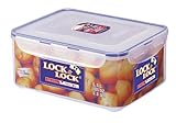 LocknLock PP Classic Vorratsdose mit Gitter, 5,5 L, 295 x 230 x 118 mm, 100 % luft- und wasserdicht, Cleveres Verschluss-System, Frischhaltedose für Kühlschrank & G