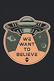 WE WANT TO BELIEVE: Address Book and Password Keeper Address Book Alphabetical Tabs (6x9 inches) with 120 pages in the Space Science Fiction Day Desig