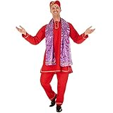 dressforfun Herrenkostüm Inder | Schöne Kurta mit Knopfleiste | Bequeme Hose mit Gummizug | inklusive Schal und Turban (XXL | Nr. 301029)