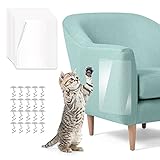 Lostwry 8pcs Katze Kratzschutz, Transparent Kratzschutz for Katze Hund Katze Klebeband Selbstklebend Kratzschutz Möbel mit Schrauben Anti Kratz Möbelschutz Kratzabwehr Katzen für Sofa Tür W