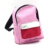 Micro Mini-Rucksack Für Amerikanische Puppe Entzückende Mini Double Layer Reißverschluss Rucksack Für Puppen Puppe Spielzeug