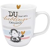 Sheepworld 46941 Tasse Motiv Mensch mit Golddruck, Porzellan, 40 cl, mehrfarbig