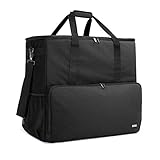 CURMIO Reisetasche für Desktop Computer, Tragetasche für Computer PC-Gehäuse, Tastatur, Kabel usw, PC Transport- & Aufbewahrungstasche für Gamer, Multimedia, Office, Büro, (NUR MIT Tasche), Schw