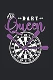 Notizbuch: Dart Queen Dartpfeil Dartscheibe Mädchen Notizbuch DIN A5 120 Seiten für Notizen Zeichnungen Formeln | Organizer Schreibheft Planer Tageb