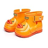 FKoexedsny Schuhe Für Babys Kleinkind, Kleinkind, Kinder, Baby, Cartoon, Tiere, Regen, rutschfeste Schuhe, Galoschen Kinderschuhe 32 Jungen (Yellow, 22)