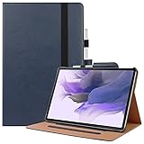 VOVIPO Hülle für Samsung Galaxy Tab S7 FE,Premium PU Leder Klapp Stand Cover für 12,4 Zoll Galaxy Tab S7 FE 2021/ Galaxy Tab S7 Plus 2020 mit Multi-Viewing Angels und S