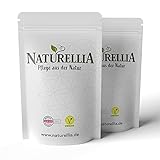 Naturellia 10g Vegan Hyaluronsäure Pulver pur Duo Hochdosiert 5g Hyaluron Pulver Niedermolekular & 5g Hyaluron Pulver Hochmolekular für Kosmetik Serum Creme Herstellung geeig