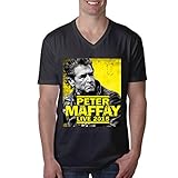 Peter Maffay 2015 Graphic Men's Cotton T Shirt Top V Neck Short Sleeve Tee，Black,Xx-Larg