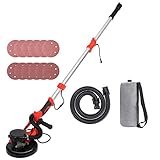 CO-Z Trockenbauschleifer 800W Wandschleifer LED Deckenschleifer Staubsammelsystem Deckenschleifmaschine mit 12PCS Schleifpapier 6 Einstellbare Geschwendigkeiten (800W)