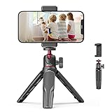 simorr Tragbares Stativ mit Handyhalterung 360° Rotation Mini Stativ VK-20 kompatibel mit Smartphones, für TikTok, YouTube 3512