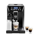 De'Longhi Eletta Evo ECAM 46.860.B Kaffeevollautomat mit LatteCrema Milchsystem, Cappuccino und Espresso auf Knopfdruck, LCD Display und Sensor-Touch-Tasten, schw