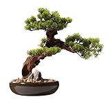 Zyj stores Künstliche Pflanzen Bonsai Begrüßung Kiefer Bonsai Simulation Fälschungs-Verzierungen Bonsaipflanzen Topf Zen-Dekor-Schreibtisch anzeig