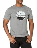 Quiksilver Herren Circle Script Mod T-Shirt Hemd, Medium Grau meliert, M