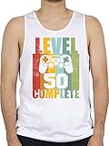 Shirtracer Geburtstagsgeschenk Geburtstag - Level 50 Complete Geburtstag Vintage - M - Weiß - Vintage - BCTM072 - Tanktop Herren und Tank-Top M