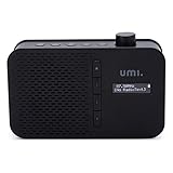 Amazon Brand - Umi Tragbares Radio DAB FM, Digitales Radio mit Bluetooth, LCD-Display Weckzeiten Sleeptimer Snooze Funktion, Netzstecker oder 4xAA B