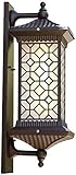 Chents Metallwandleuchte Gehäuse Aluminium Quader Außenwandleuchte Traditionelle Glaslampe Glaswand Sicherheitstür Wandleuchte Wasserdicht Antioxidans Dekorative Wandleuchte E27 Industrielle W