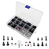 500-teilige RC-Autoschrauben-Kits M3 / M4 / E Schnalle / Schalenschnalle / Schraubenmuttern / Sechskantschrauben / -stopfen RC-Reparaturwerkzeug-Kit für RC-Autos im HSP- / Wltoys- / Traxxa-Maßstab