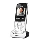 Gigaset SL450HX - Schnurloses DECT-Telefon zum Anschluss an vorhandene DECT-Basis - Mobilteil mit Ladeschale - brillantes Farbdisplay - großes Adressbucht, Silb