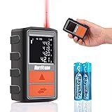 HURRICANE Taschen-Digital-Laser-Messung 30m/95Ft M/In/Ft Mute Laser-Entfernungsmesser mit 2 Batterien im Lieferumfang enthalten,LCD-Display mit Hintergrundbeleuchtung