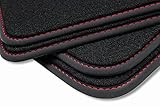 teileplus24 HQ-161 Fußmatten für VW Golf 5 6 Scirocco 3 Deluxe Velours, Naht:R