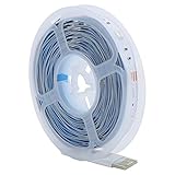 LED-Band, 5 m, 72 LEDs, 5050 Perlen, USB, 1200 Lumen, Lichtband, USB-Sprachsteuerung, RGB-Soundsteuerung, Musiklicht, TV-Hintergrundbeleuchtung