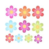 TOPBATHY 10 pcs Anti-Rutsch Sticker Badewanne Sticker selbstklebend für Badezimmer Badewanne Dusche Bad Blumen F