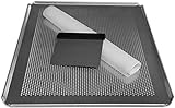 LEHRMANN Backset - Backblech 45,5 x 37,5 cm perforiert, Silikonmatte, Teigschaber Edelstahl, 3-teiliges Backset für Hobbybäcker*