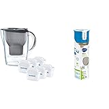 Brita Wasserfilter Marella graphitgrau inkl. 6 Maxtra+ Filterkartuschen + Fill&Go Vital Wasserfilter-Flasche, b