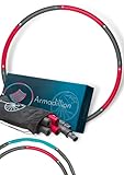 Armadillion® Speed Hula Hoop Reifen für Erwachsene [Stabil, Kein Wabbeln] 0,9 kg; Fitnessreifen Zum Abnehmen, Gymnastikreifen Zerlegbar mit Praktischem B