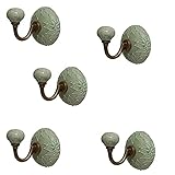 ED18 X 5 5 X Garderobenhaken aus Edelstahl und Keramik. Handb