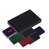 Tintenkassette 6/57 tinte für Stempelkissen Trodat Metal Line 5207/5470-6 Farben erhältlich (6/57A - Noir Schwarz)