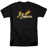 Dexters Laboratory Monkey T Shirt Mens Cartoon Merchandise Black Men T Shirt Black XL