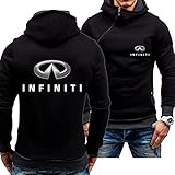 DUAN Frühling Hoodie Sweatshirt Pullover 3D Infiniti-Druck Sweatshirts Langarm-Fleecejacken - Geschenk für Teenager,Black+Grey,L