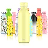 Keetan Bottles - Edelstahl-Wasserflasche Doppelwandige Vakuumisolierung - 12 Stunden heiß, 24 Stunden kalt - BPA-frei, Auslaufsicher - Thermosflasche für Sport, Yoga, Radfahren, Outdoor - 450ml& 600