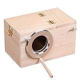 KOET Großes Sittichnest, Holz Voliere Brutkasten Sittich Wellensittich Kanarienvögel Brutkasten Vogelkästen Futterstation H